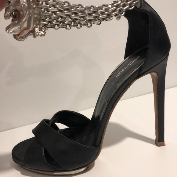 Roberto Cavalli Dragon Head Chain Sandals - Picture 3 of 6